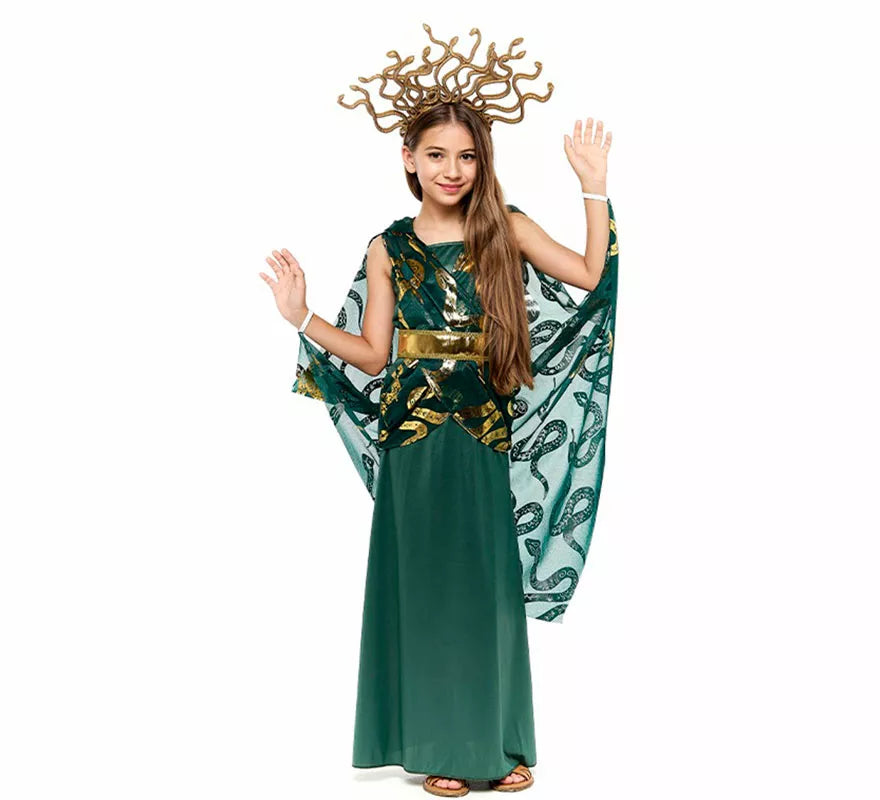 Translation missing: it.Disfraz de Diosa Griega Medusa para niña