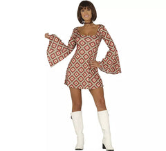 Costume da discoteca Diamond anni '70 da donna