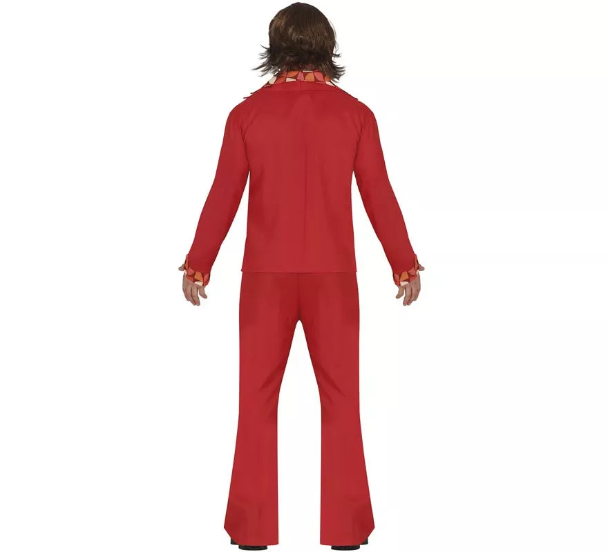 Translation missing: es.Disfraz de Disco Años 70 rojo para hombre