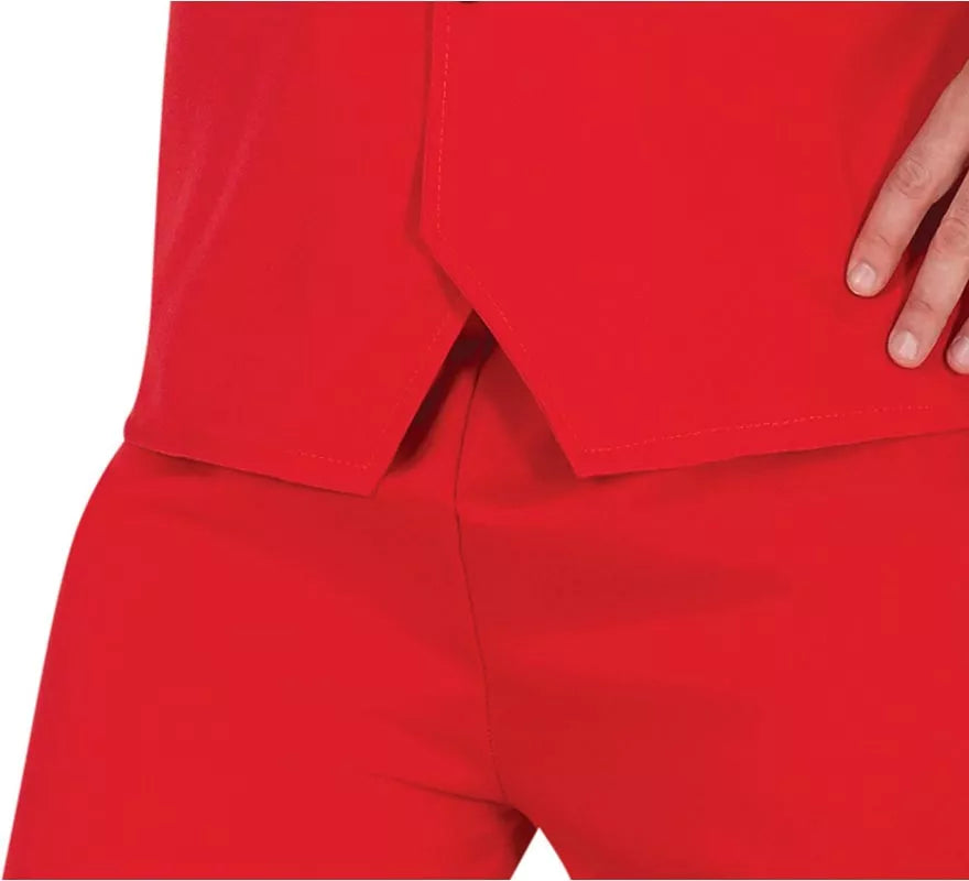 Translation missing: it.Disfraz de Disco Años 70 rojo para hombre