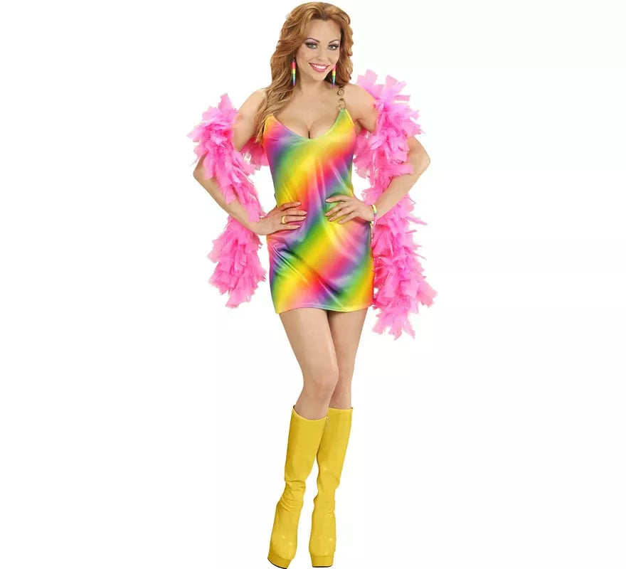 Translation missing: it.Disfraz de Disco Arcoíris en vestido para mujer