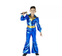Costume da discoteca anni '70 blu per bambino
