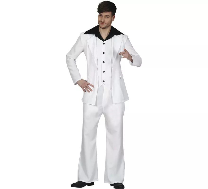 Translation missing: it.Disfraz de Disco Blanco y Negro para Hombre