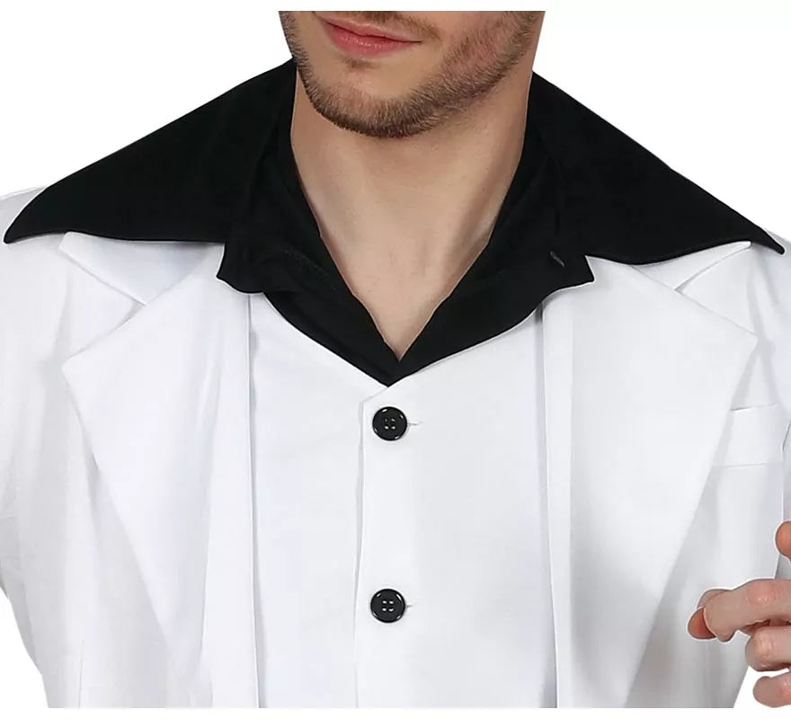 Translation missing: it.Disfraz de Disco Blanco y Negro para Hombre