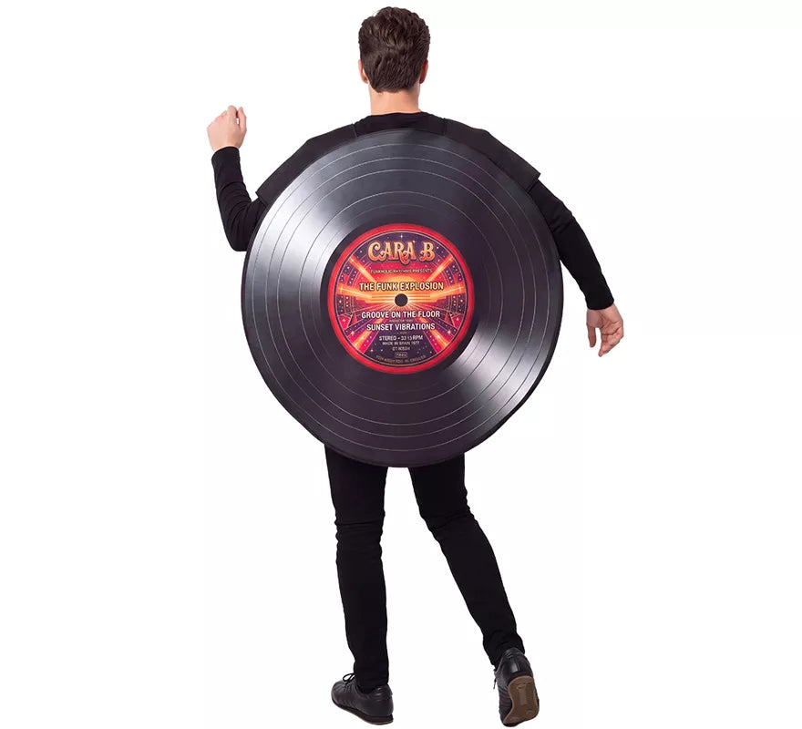 Translation missing: it.Disfraz de Disco de Vinilo Retro para adultos
