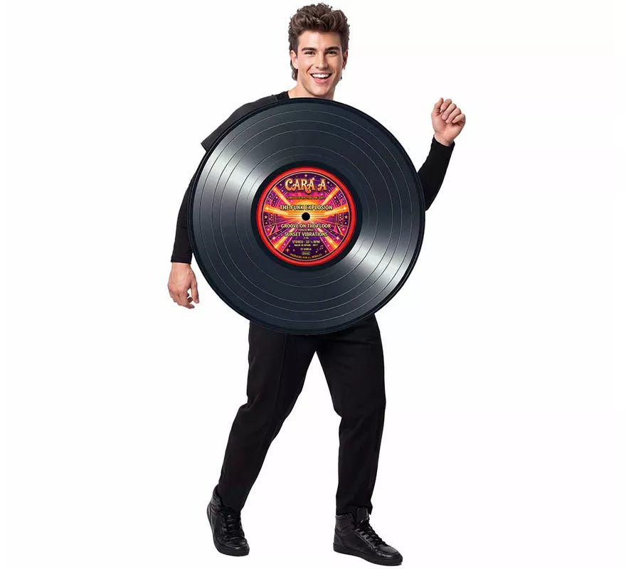 Translation missing: it.Disfraz de Disco de Vinilo Retro para adultos