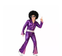 Costume da discoteca fucsia per uomo