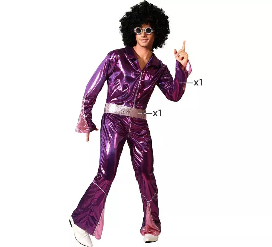 Translation missing: es.Disfraz de Disco Fucsia para hombre