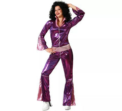 Costume da discoteca fucsia per donna