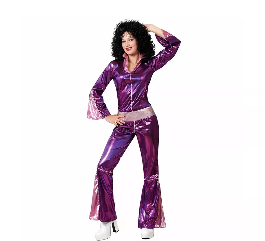 Disfraz de Disco Fucsia para mujer