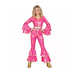 Costume da discoteca alla moda anni '70 per donna