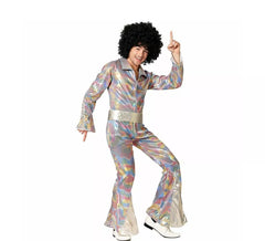 Costume da discoteca multicolore per uomo