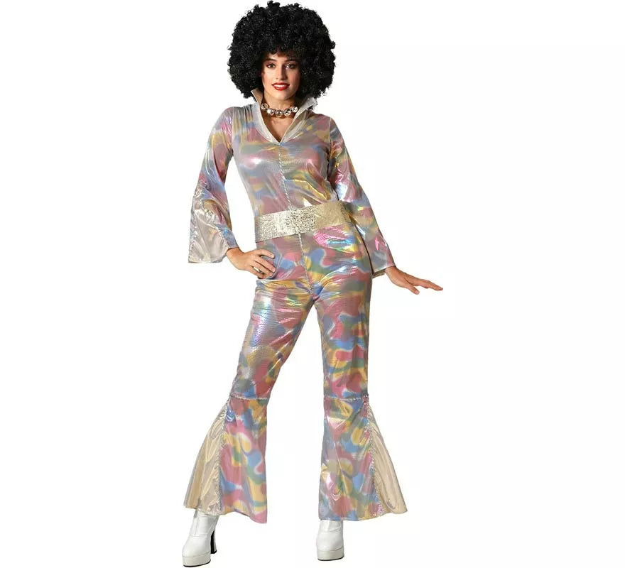 Translation missing: it.Disfraz de Disco multicolor para mujer