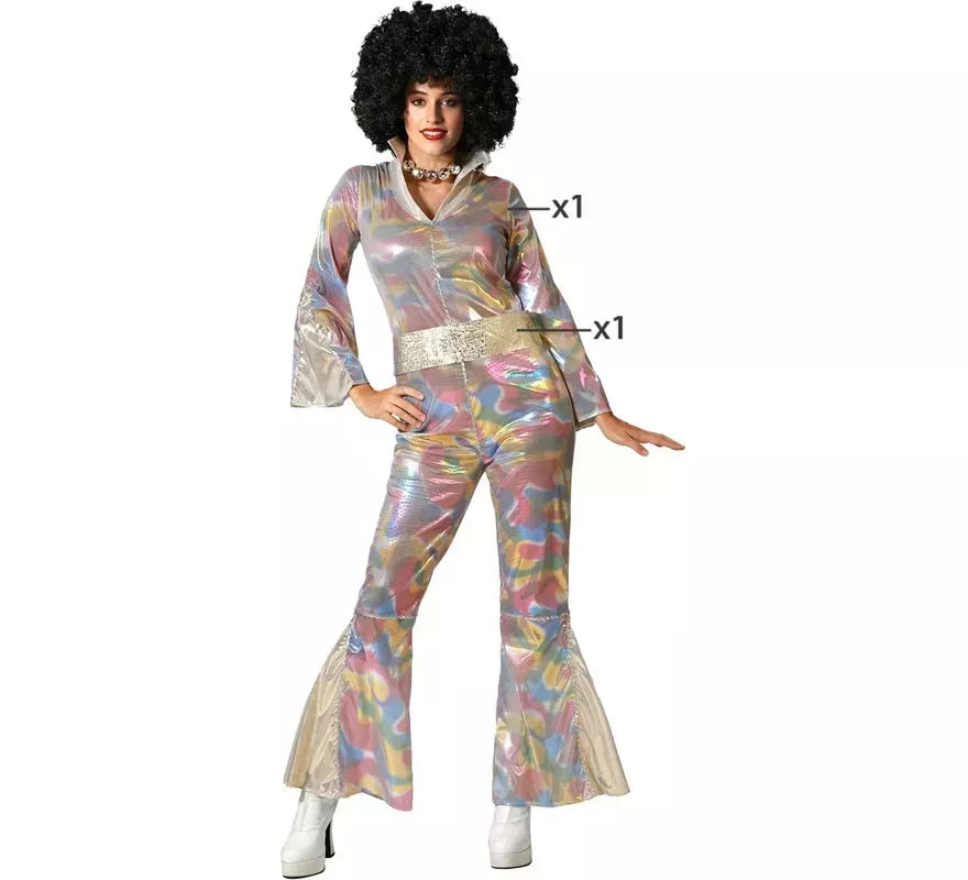 Translation missing: es.Disfraz de Disco multicolor para mujer