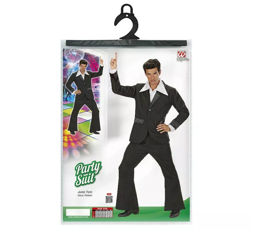 Translation missing: it.Disfraz de Disco Party negro para hombre