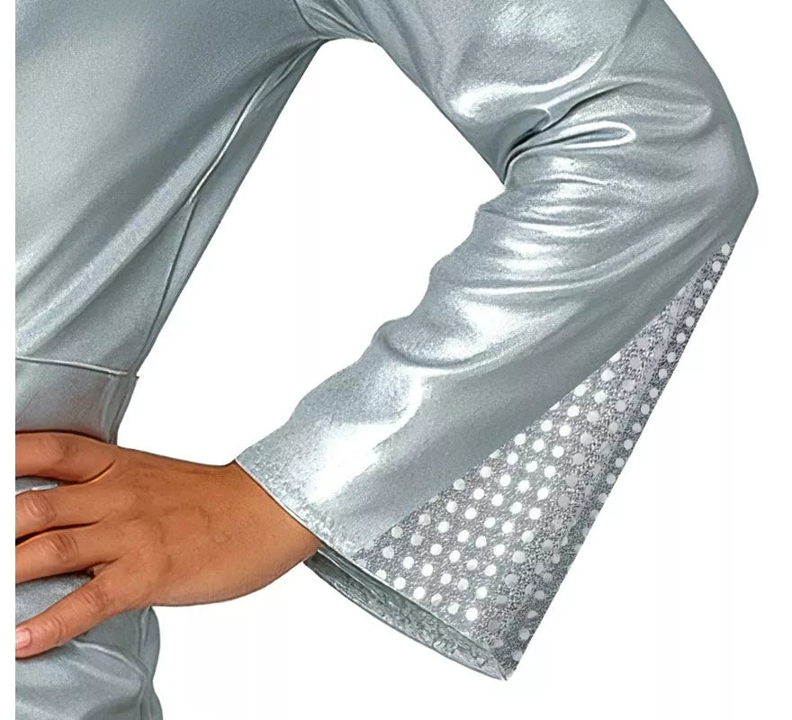 Translation missing: it.Disfraz de Disco plata para hombre