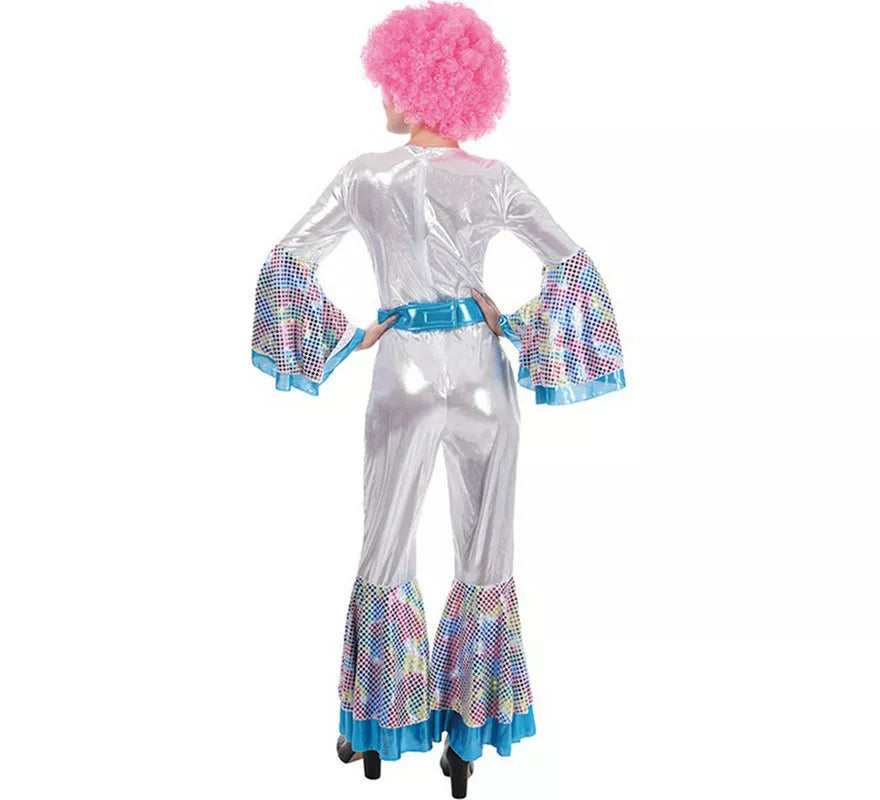 Translation missing: it.Disfraz de Disco Woman plateado para mujer