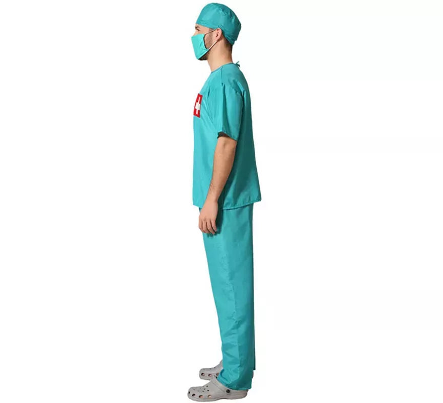 Translation missing: it.Disfraz de Doctor Azul con Mangas Cortas para Hombre