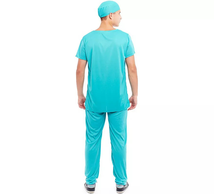 Translation missing: it.Disfraz de Doctor Cirujano azul para hombre