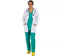 Costume da dottore in uniforme verde per donna