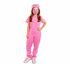 Costume da dottoressa rosa per bambina