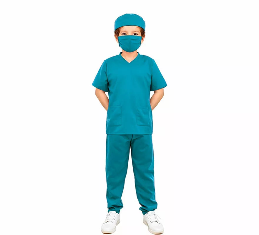 Translation missing: it.Disfraz de Doctora verde para niños