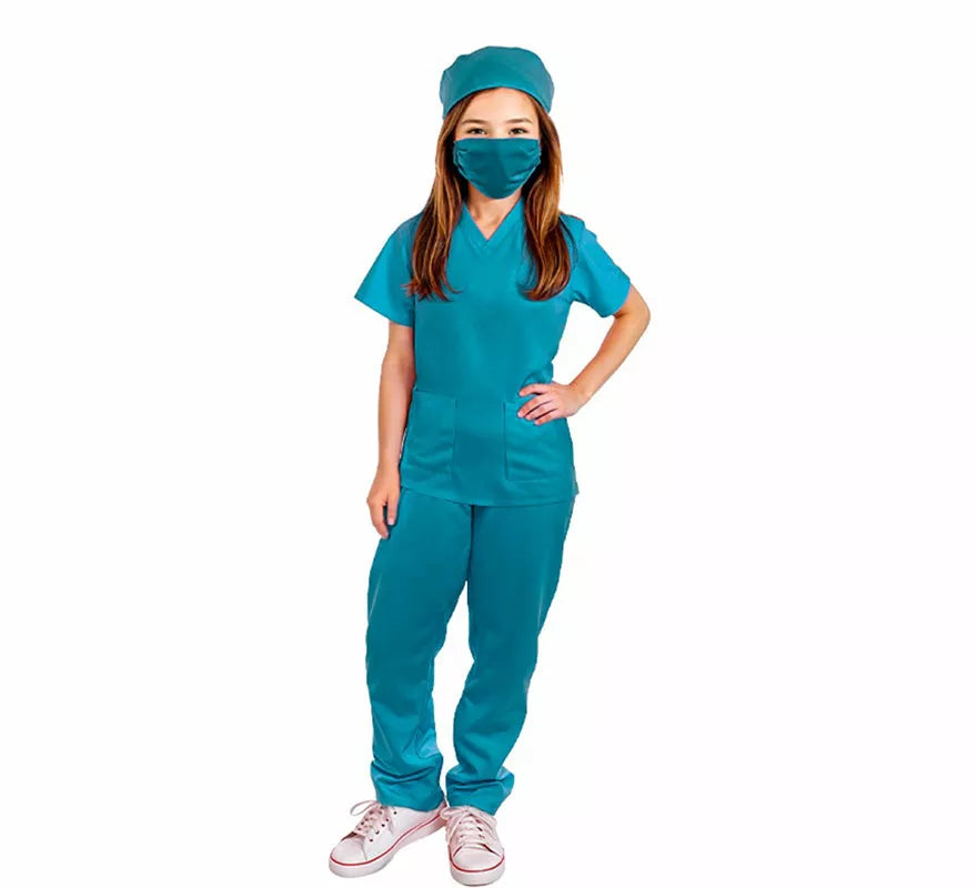 Translation missing: it.Disfraz de Doctora verde para niños