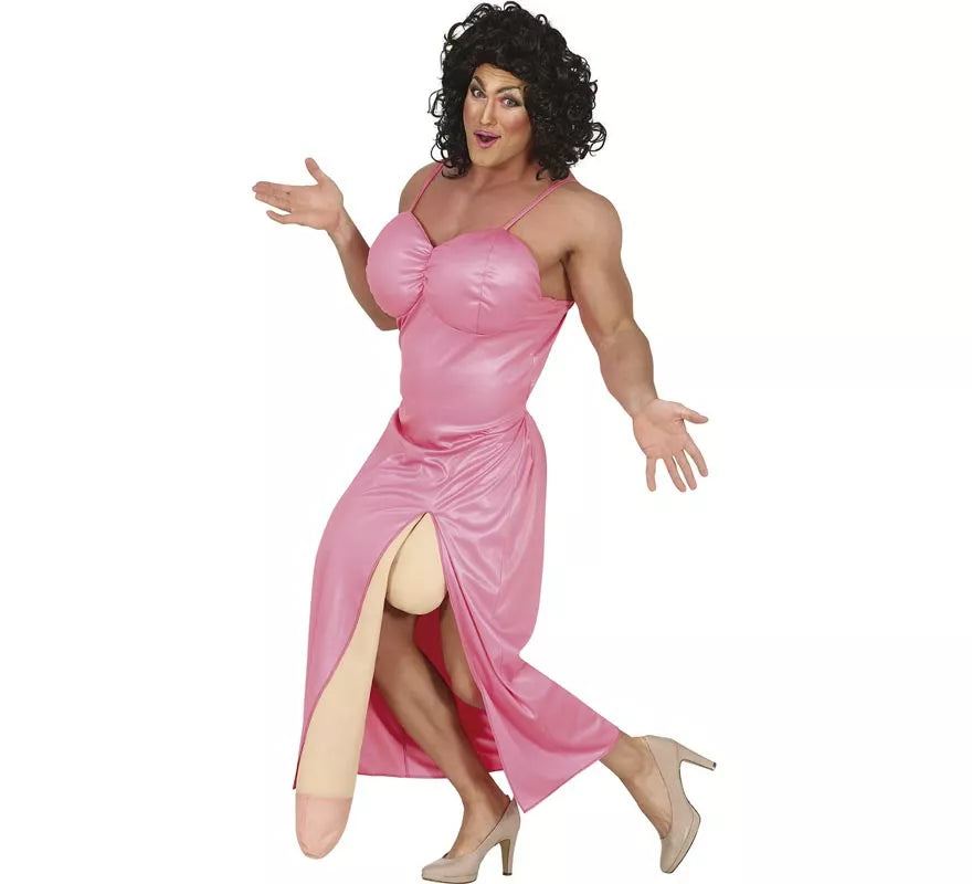 Translation missing: it.Disfraz de Drag Rosa Extrovertido para hombre