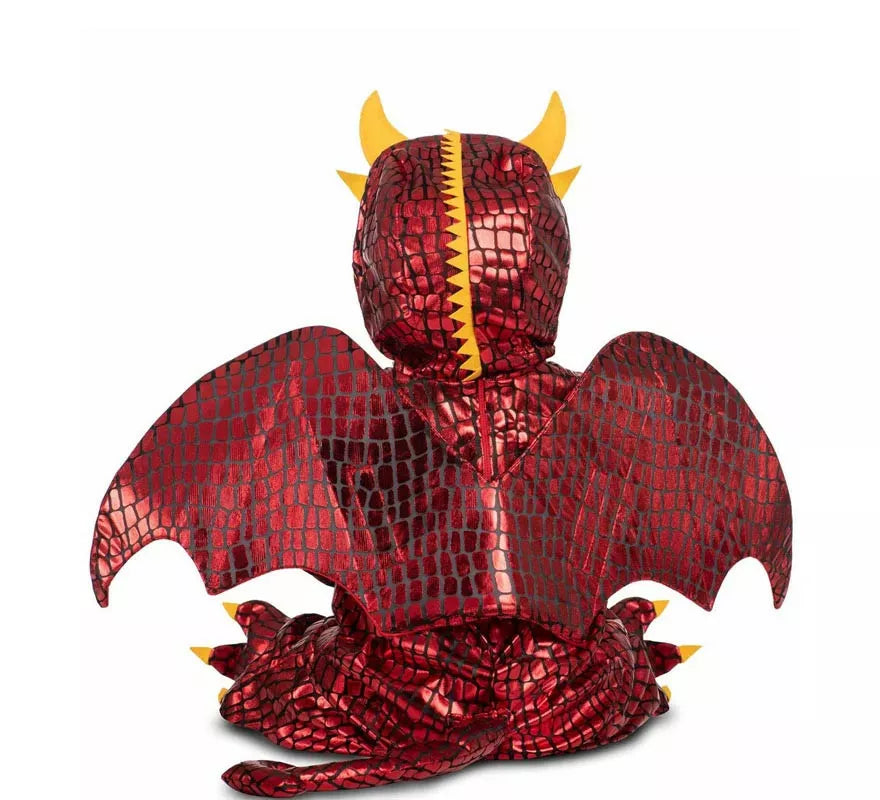 Translation missing: es.Disfraz de Dragón rojo con capucha y alas para bebé y niño