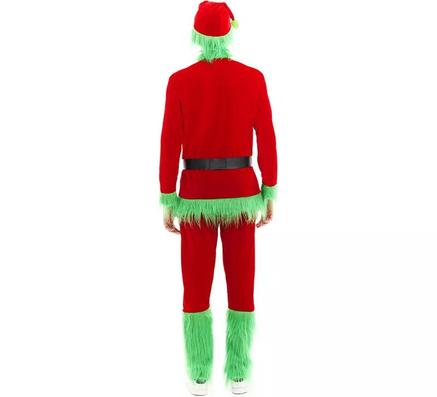 Translation missing: it.Disfraz de Duende Gruñón de Navidad verde para hombre