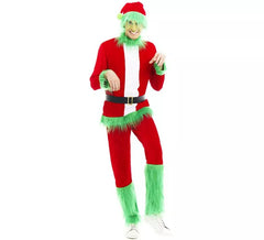 Costume da elfo scontroso di Natale verde per uomo