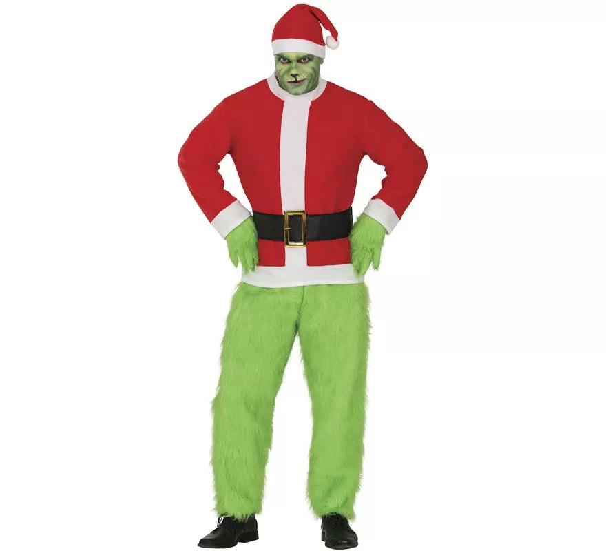 Translation missing: it.Disfraz de Duende Gruñón de Navidad verde para hombre