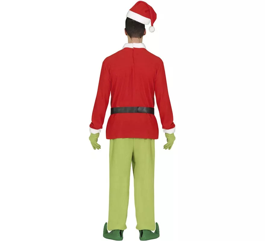 Translation missing: it.Disfraz de Duende Gruñón Navideño verde para hombre