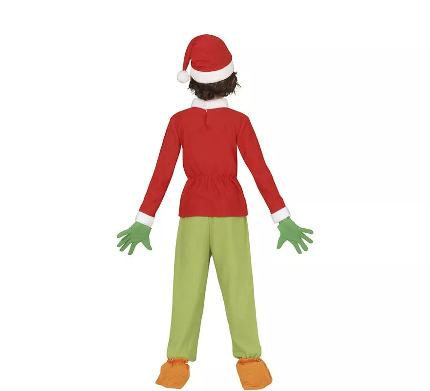 Translation missing: it.Disfraz de Duende Gruñón Navideño verde para niño