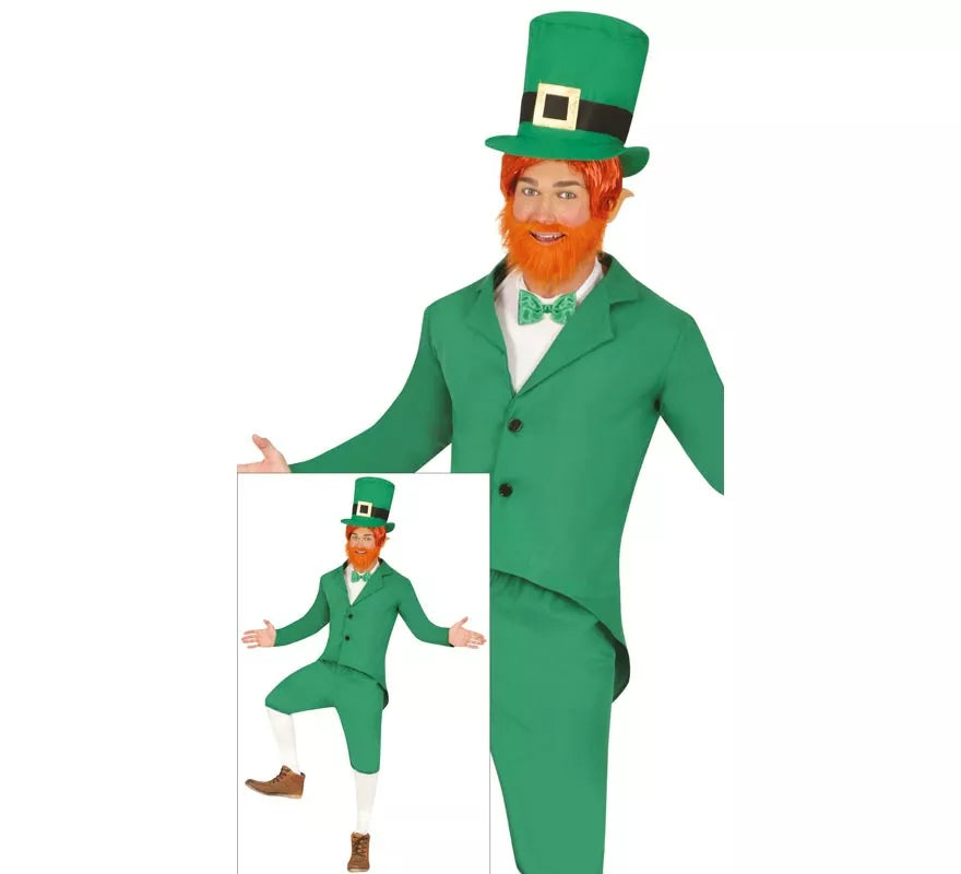 Translation missing: it.Disfraz de Duende verde Irlandés Leprechaun para hombre
