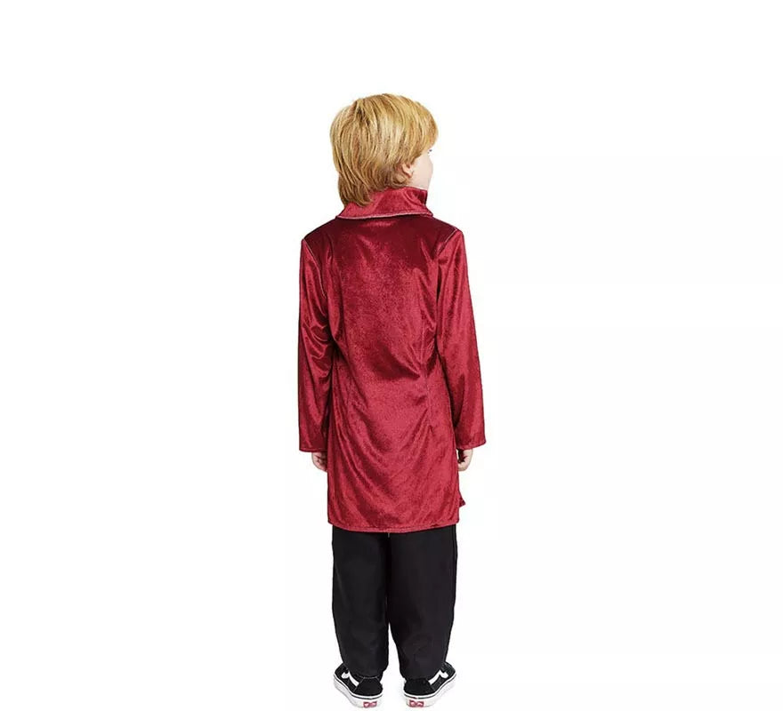 Translation missing: es.Disfraz de Duque Inglés elegante vinotinto para niño