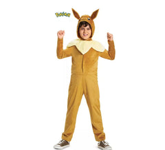 Costume classico Pokemon Eevee con cappuccio per bambini