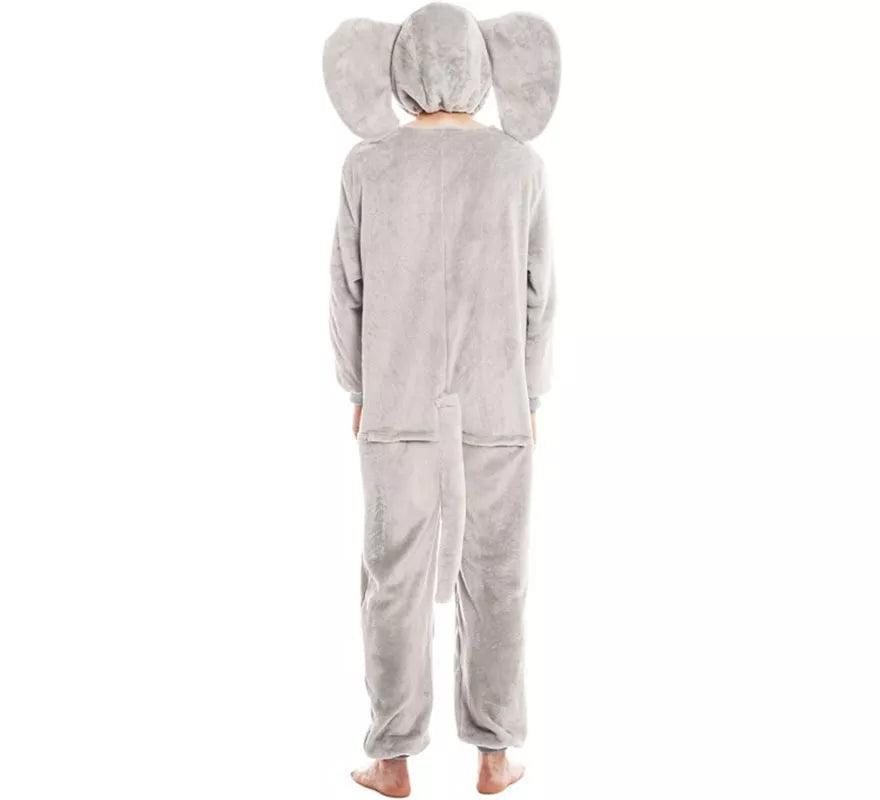 Translation missing: it.Disfraz de Elefante gris con gorro para adultos