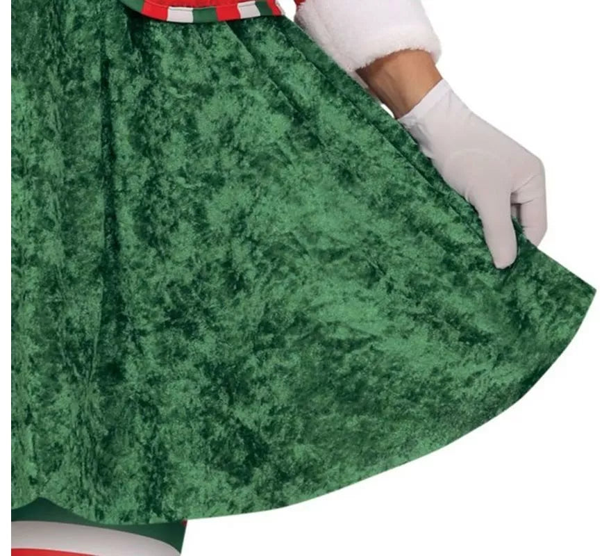 Translation missing: es.Disfraz de Elfa Ayudante de Santa con cinturón para mujer