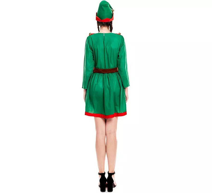 Translation missing: es.Disfraz de Elfa de Navidad Ayudante de Papá Noel para mujer