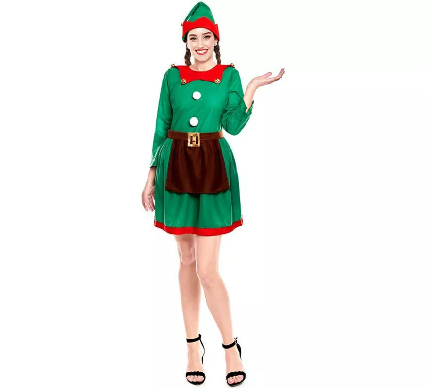 Translation missing: it.Disfraz de Elfa de Navidad Ayudante de Papá Noel para mujer