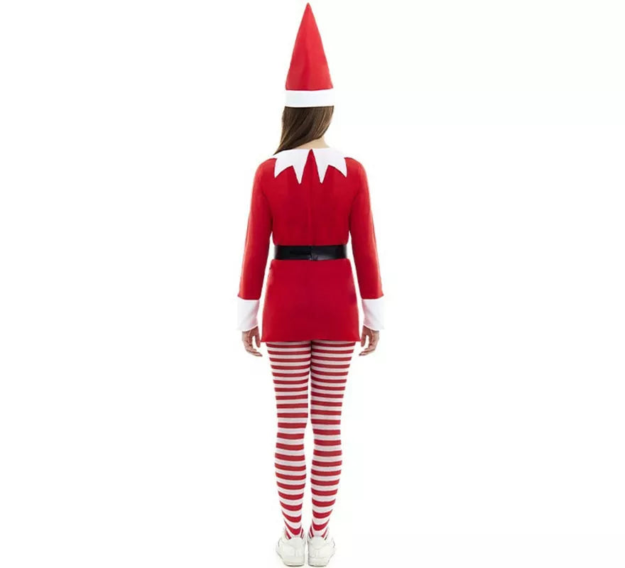 Translation missing: it.Disfraz de Elfa Polar roja en vestido con gorro para mujer