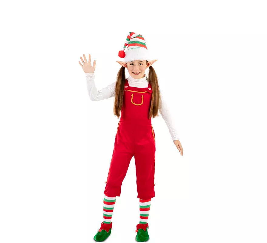 Translation missing: it.Disfraz de Elfa Roja con gorro para niños