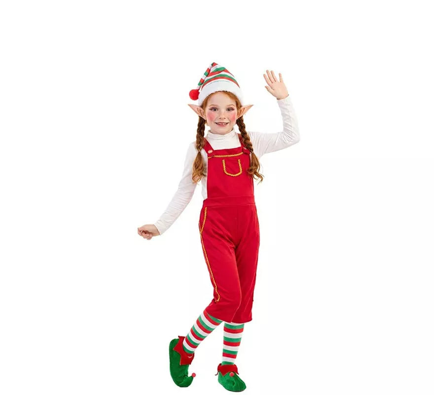 Translation missing: it.Disfraz de Elfa Roja con gorro para niños
