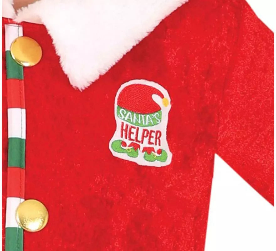 Translation missing: es.Disfraz de Elfo Ayudante de Santa con gorro para niño