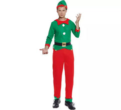 Costume da elfo natalizio da aiutante di Babbo Natale per uomo