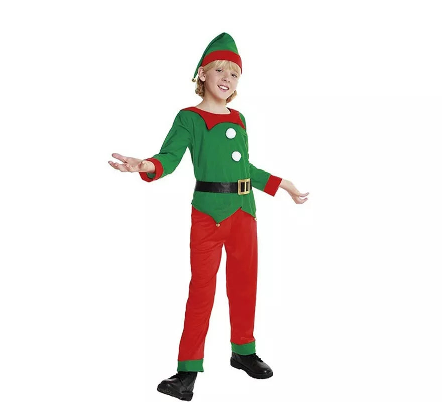 Translation missing: es.Disfraz de Elfo de Navidad Ayudante de Papá Noel para niño