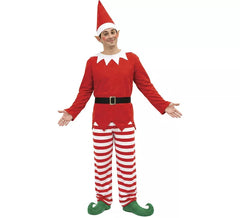 Costume natalizio da elfo sulla mensola per uomo