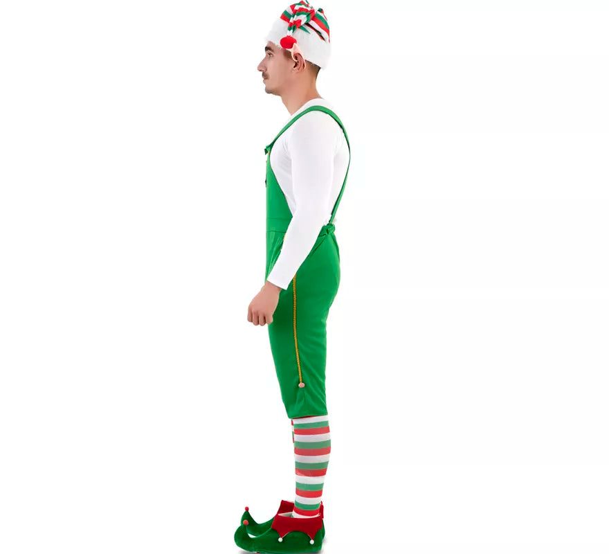 Translation missing: it.Disfraz de Elfo Verde con gorro para hombre