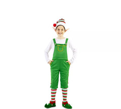 Costume da elfo verde con cappello per bambini